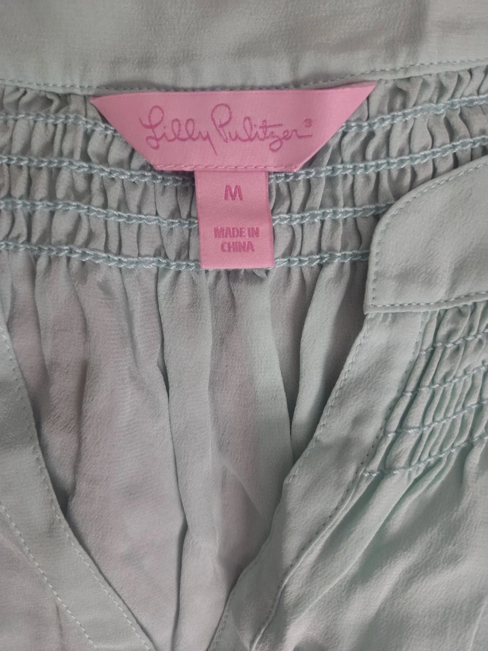Lilly Pulitzer Pale Mint Green Smocked Halter Tunic